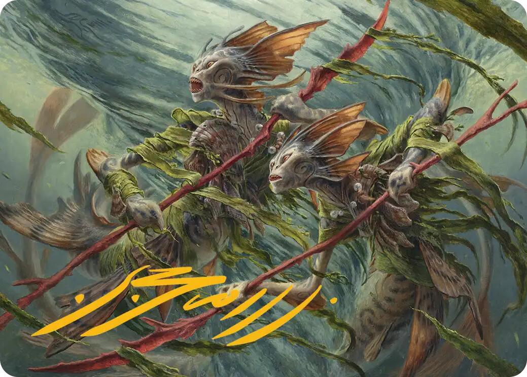 Champions of the Shoal Art Card (Gold-Stamped Signature) [Lorwyn Eclipsed Art Series] | Exor Games Truro