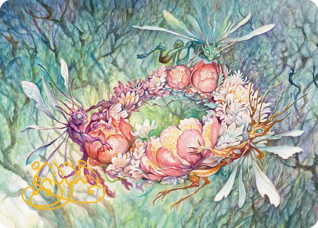 Grave Venerations Art Card (Gold-Stamped Signature) [Lorwyn Eclipsed Art Series] | Exor Games Truro