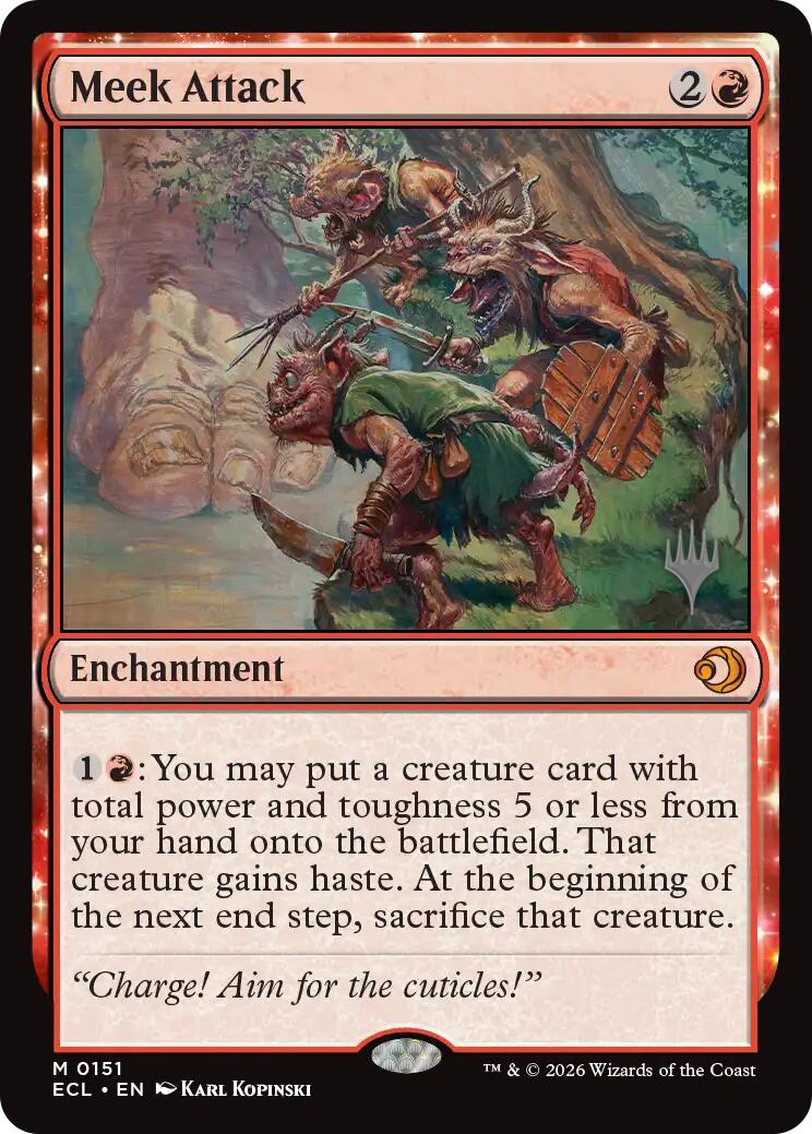 Meek Attack [Lorwyn Eclipsed Promos] | Exor Games Truro