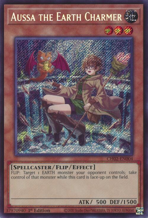Aussa the Earth Charmer [CH02-EN004] Secret Rare | Exor Games Truro