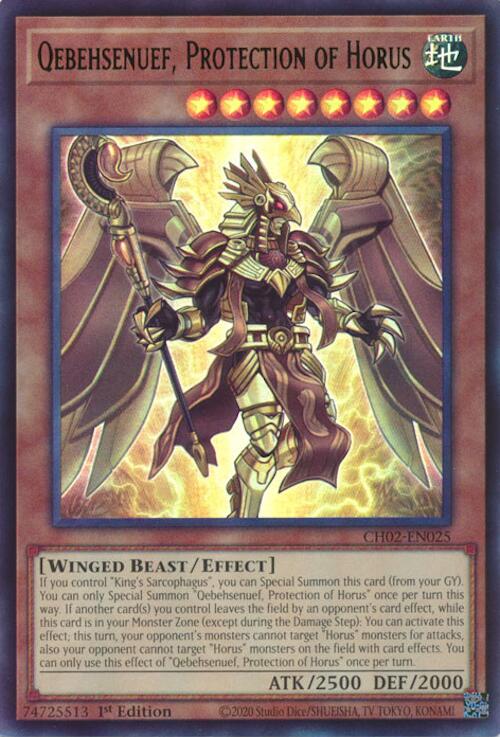 Qebehsenuef, Protection of Horus [CH02-EN025] Ultra Rare | Exor Games Truro