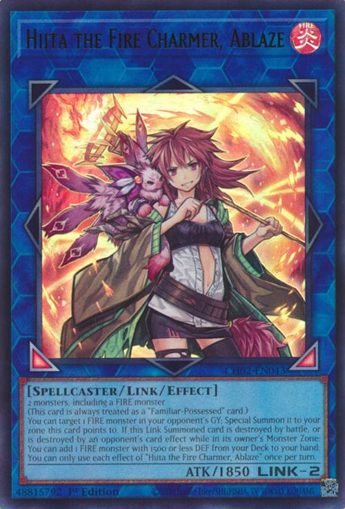 Hiita the Fire Charmer, Ablaze [CH02-EN043] Ultra Rare | Exor Games Truro