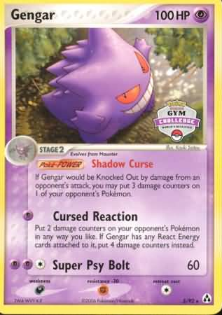 Gengar (5/92) (Gym Challenge) [EX: Legend Maker] | Exor Games Truro