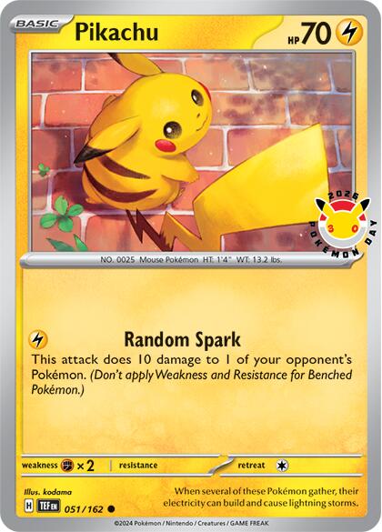 Pikachu (051/162) (Pokemon Day 2026) [Miscellaneous Cards] | Exor Games Truro