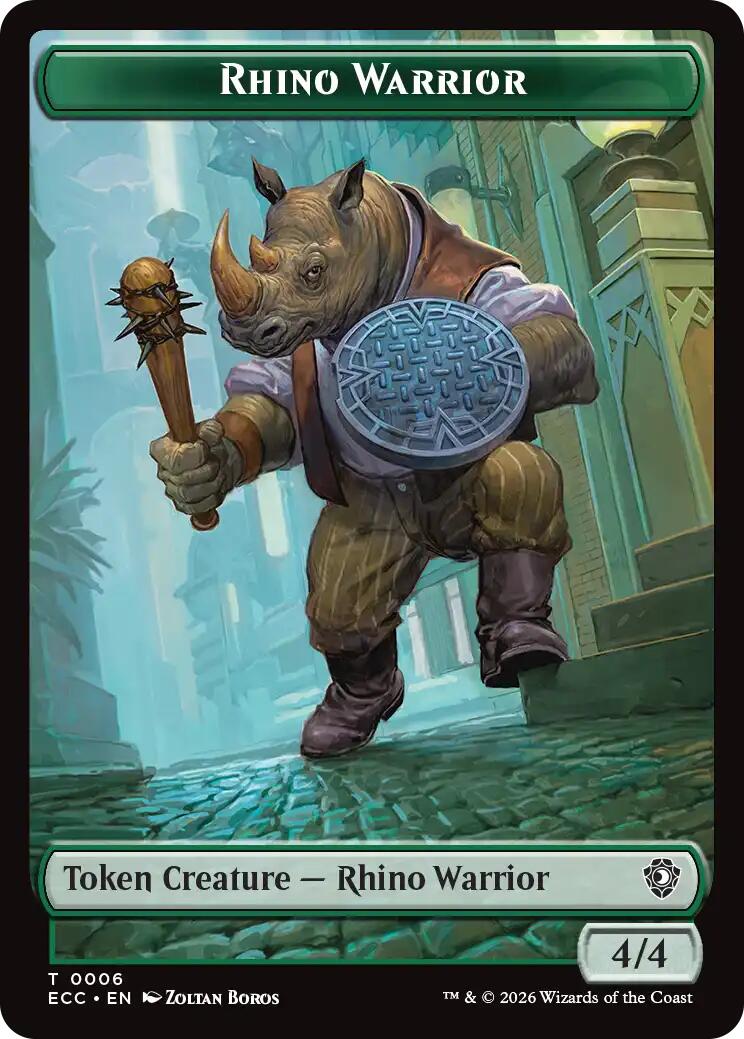 Rhino Warrior // Elemental (0009) Double-Sided Token [Lorwyn Eclipsed Tokens] | Exor Games Truro