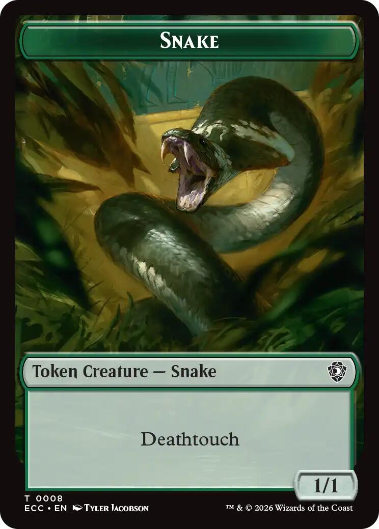 Snake // Scarecrow Double-Sided Token [Lorwyn Eclipsed Tokens] | Exor Games Truro
