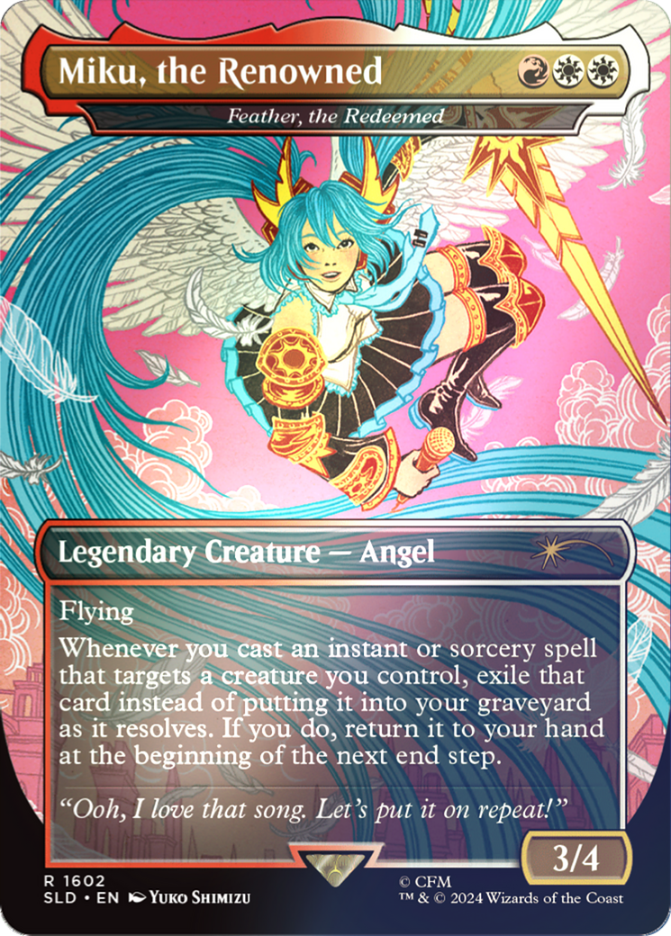 Miku, the Renowned - Feather, the Redeemed (Rainbow Foil) [Secret Lair Drop Series] | Exor Games Truro