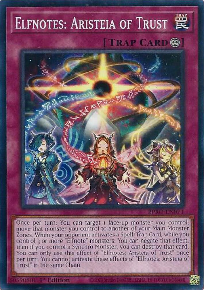 Elfnotes: Aristeia of Trust [BPRO-EN071] Common | Exor Games Truro