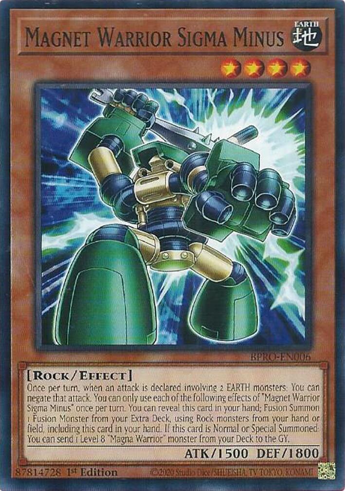 Magnet Warrior Sigma Minus [BPRO-EN006] Common | Exor Games Truro