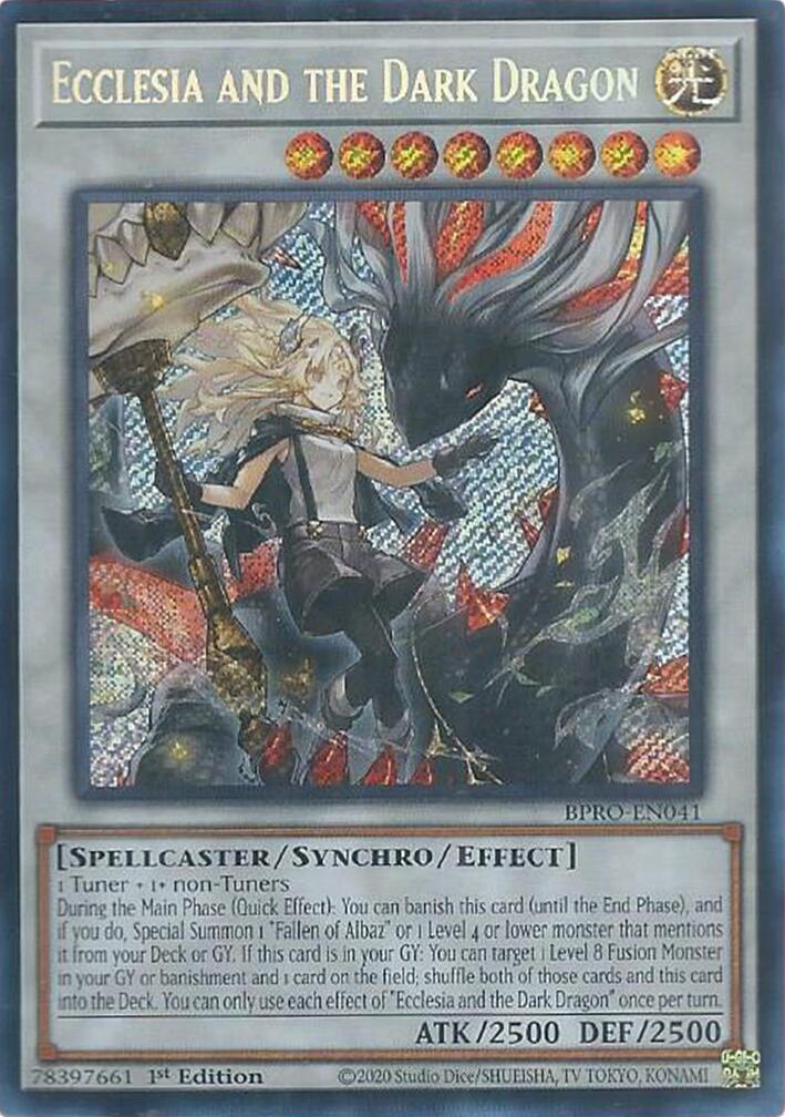 Ecclesia and the Dark Dragon [BPRO-EN041] Secret Rare | Exor Games Truro
