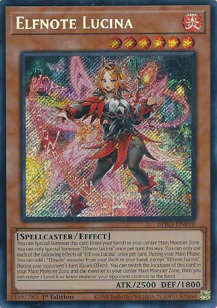 Elfnote Lucina [BPRO-EN010] Secret Rare | Exor Games Truro