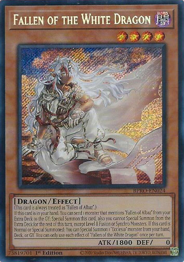 Fallen of the White Dragon [BPRO-EN024] Secret Rare | Exor Games Truro