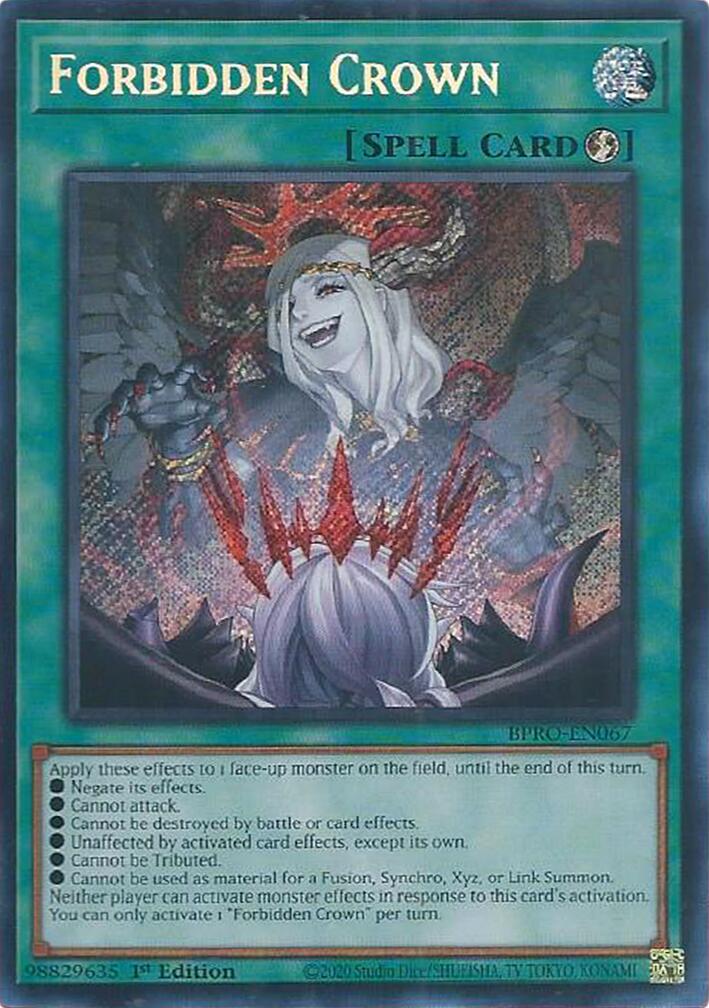 Forbidden Crown [BPRO-EN067] Secret Rare | Exor Games Truro