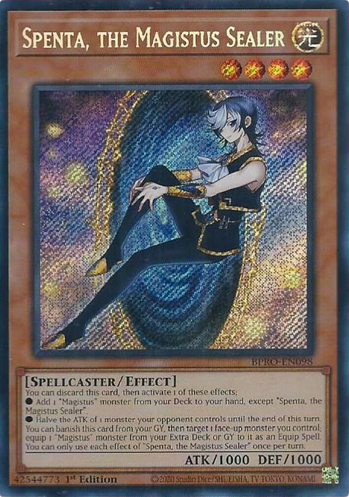 Spenta, the Magistus Sealer [BPRO-EN098] Secret Rare | Exor Games Truro
