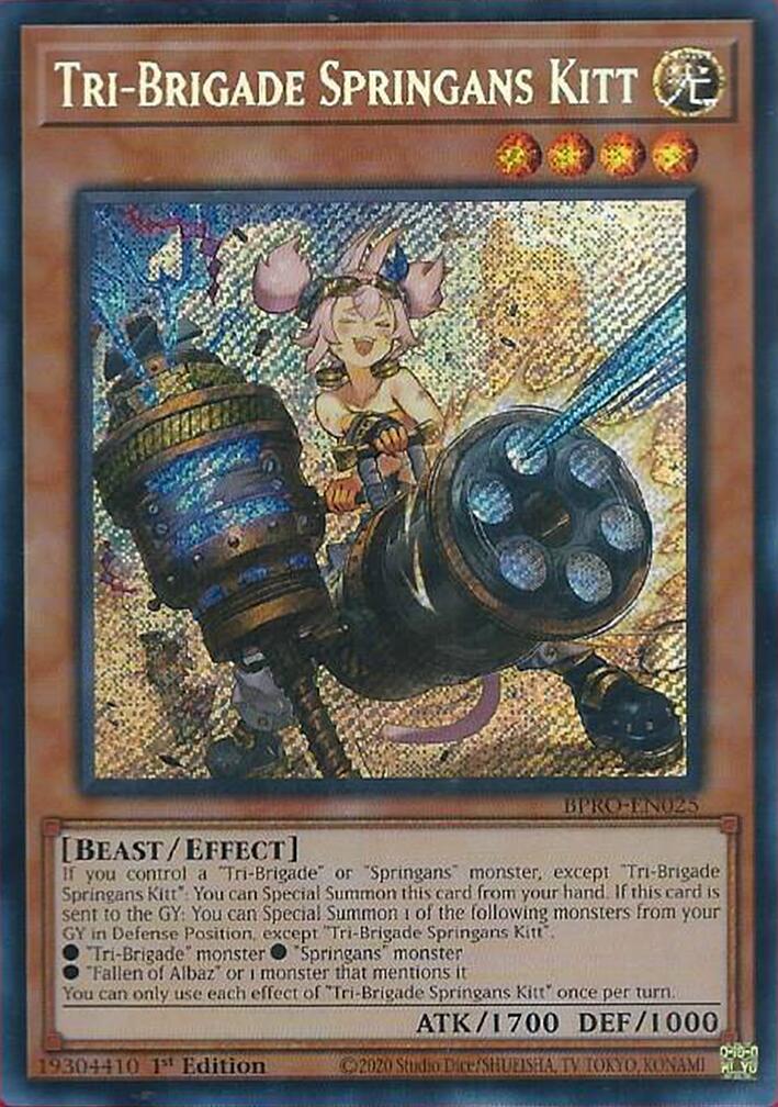 Tri-Brigade Springans Kitt [BPRO-EN025] Secret Rare | Exor Games Truro