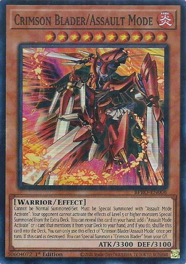 Crimson Blader/Assault Mode [BPRO-EN008] Super Rare | Exor Games Truro