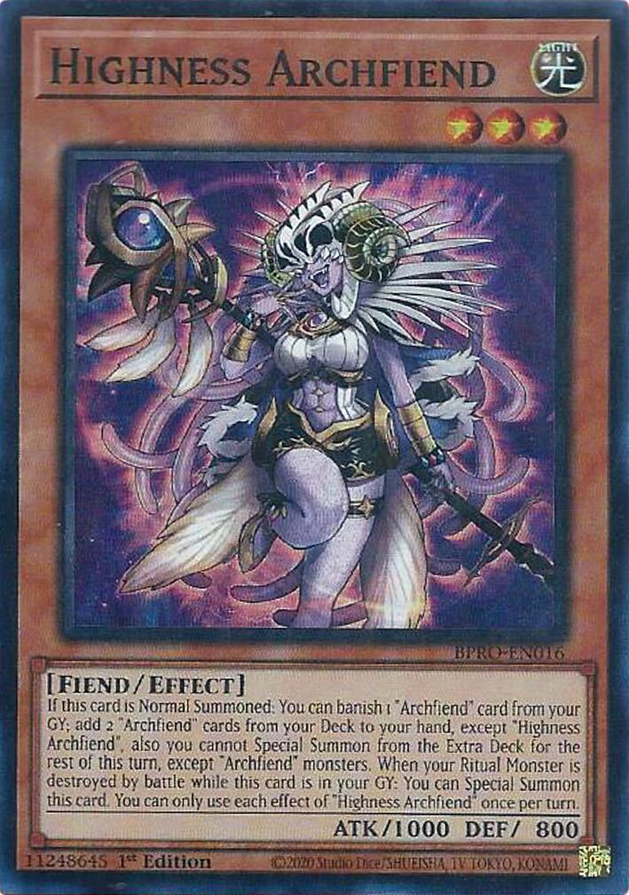 Highness Archfiend [BPRO-EN016] Super Rare | Exor Games Truro