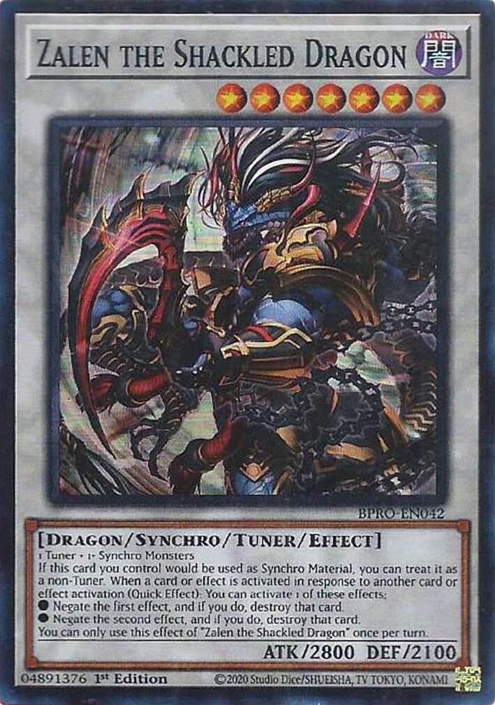 Zalen the Shackled Dragon [BPRO-EN042] Super Rare | Exor Games Truro