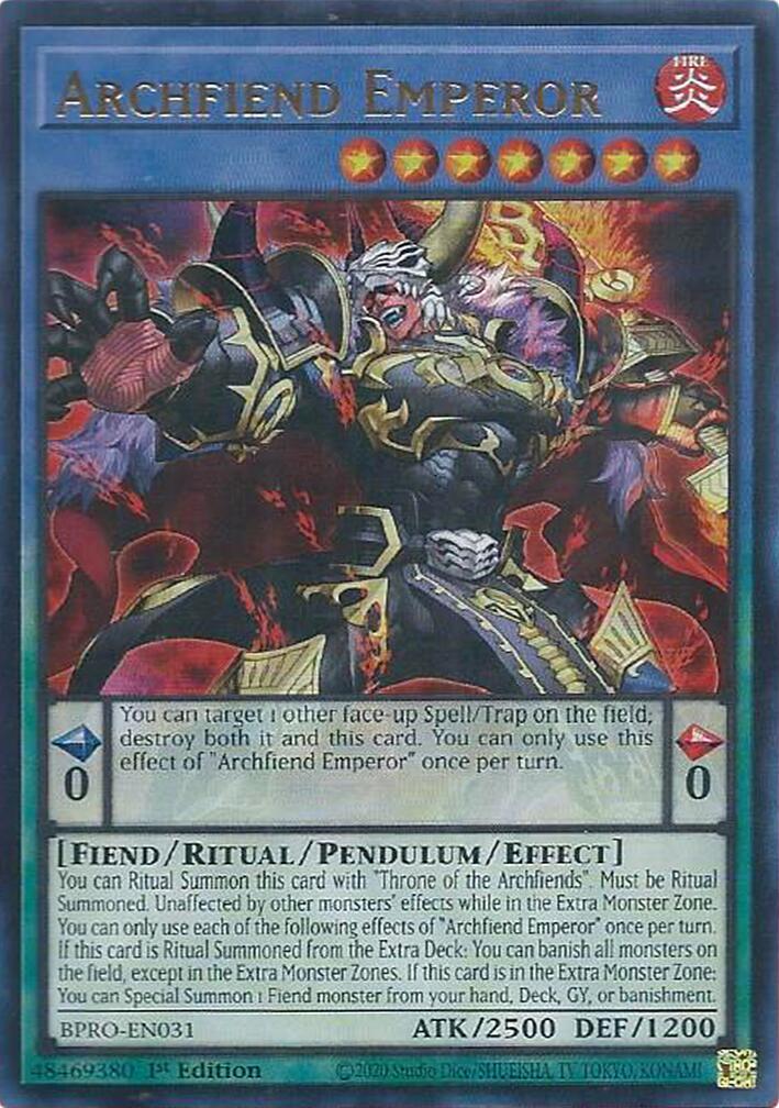Archfiend Emperor [BPRO-EN031] Ultra Rare | Exor Games Truro