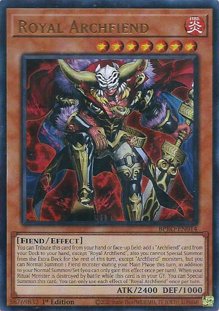 Royal Archfiend [BPRO-EN014] Ultra Rare | Exor Games Truro