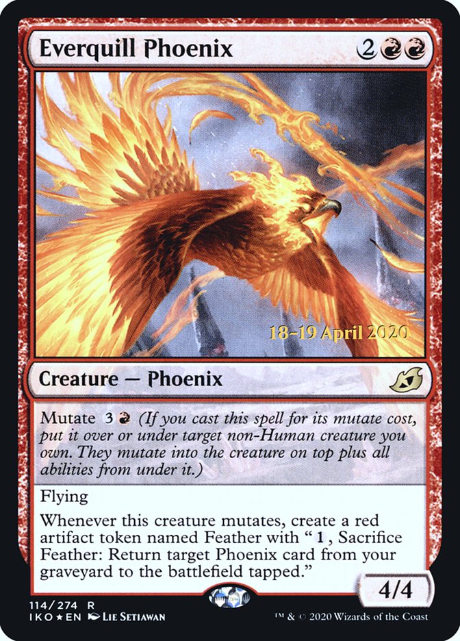 Everquill Phoenix [Ikoria: Lair of Behemoths Prerelease Promos] | Exor Games Truro