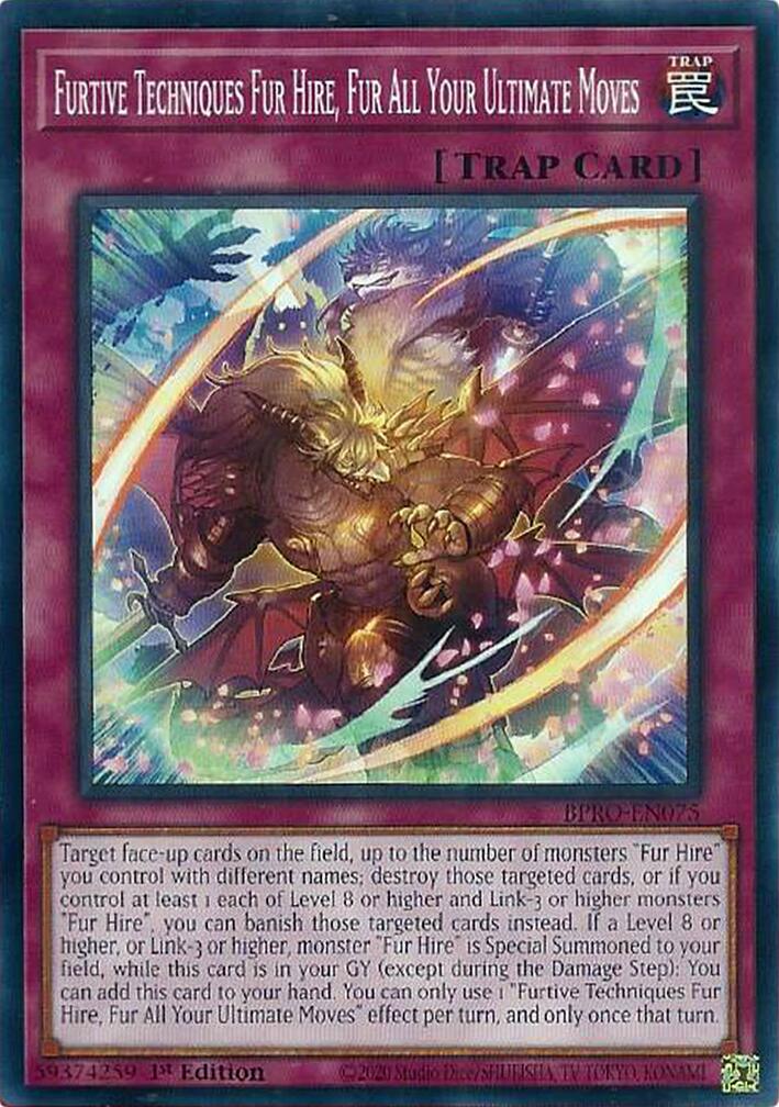 Furtive Techniques Fur Hire, Fur All Your Ultimate Moves [BPRO-EN075] Common | Exor Games Truro
