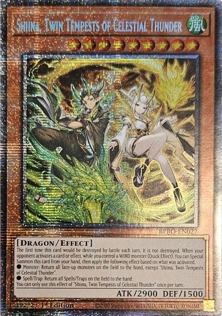 Shiina, Twin Tempests of Celestial Thunder [BPRO-EN027] Starlight Rare | Exor Games Truro