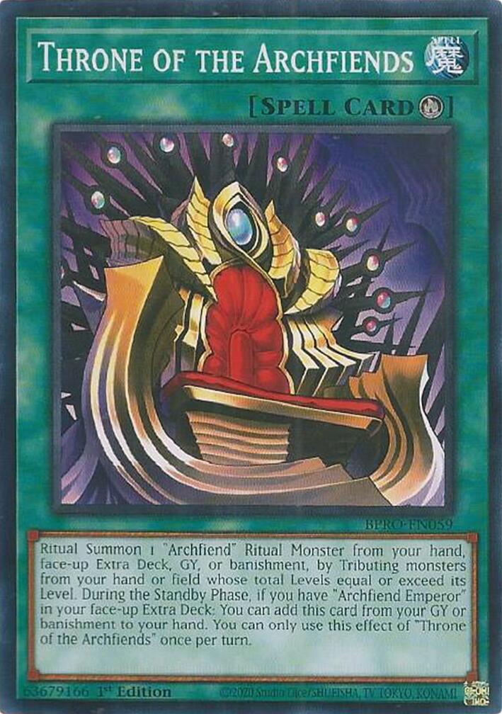 Throne of the Archfiends [BPRO-EN059] Common | Exor Games Truro