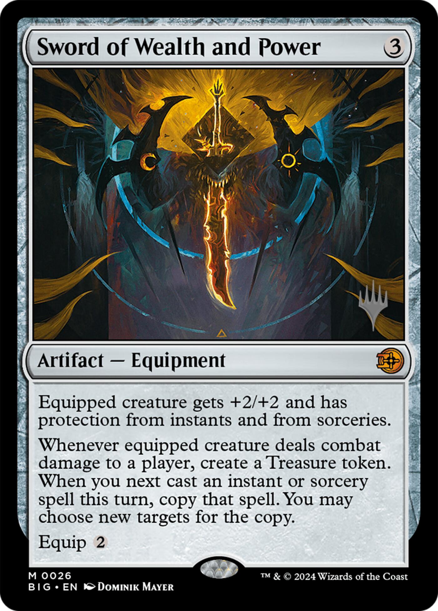 Sword of Wealth and Power [Lorwyn Eclipsed Promos] | Exor Games Truro