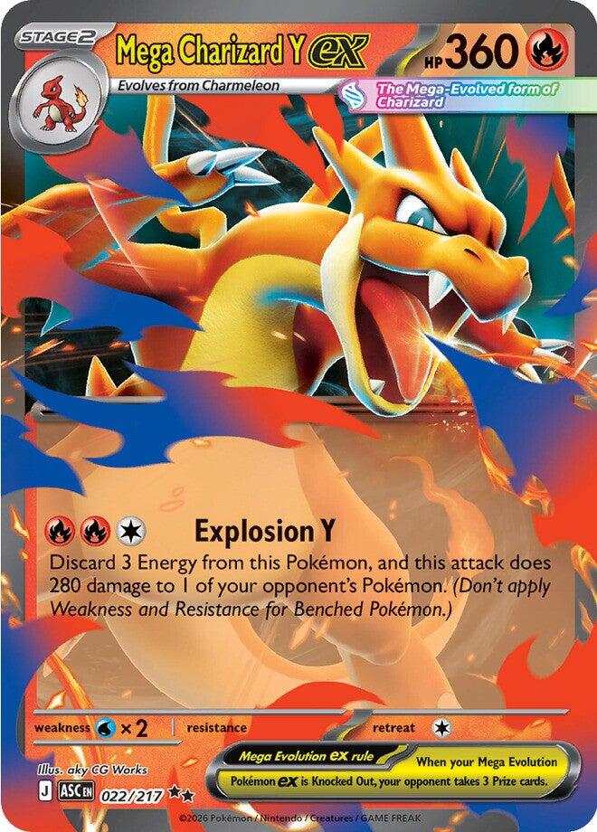 Mega Charizard Y ex (022/217) [Mega Evolution: Ascended Heroes] | Exor Games Truro