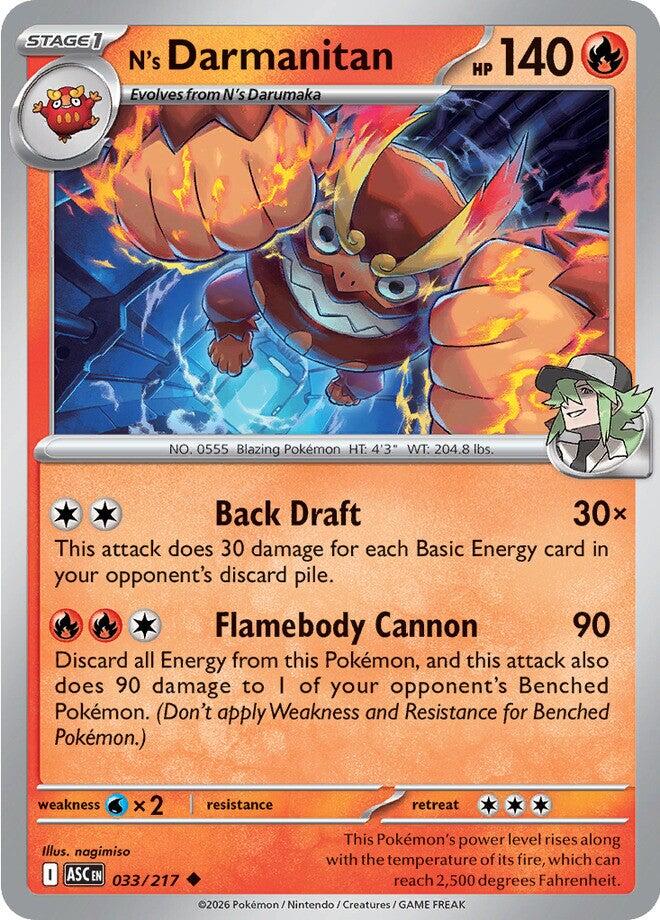 N's Darmanitan (033/217) [Mega Evolution: Ascended Heroes] | Exor Games Truro