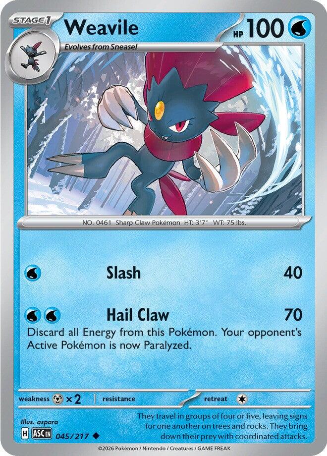 Weavile (045/217) [Mega Evolution: Ascended Heroes] | Exor Games Truro