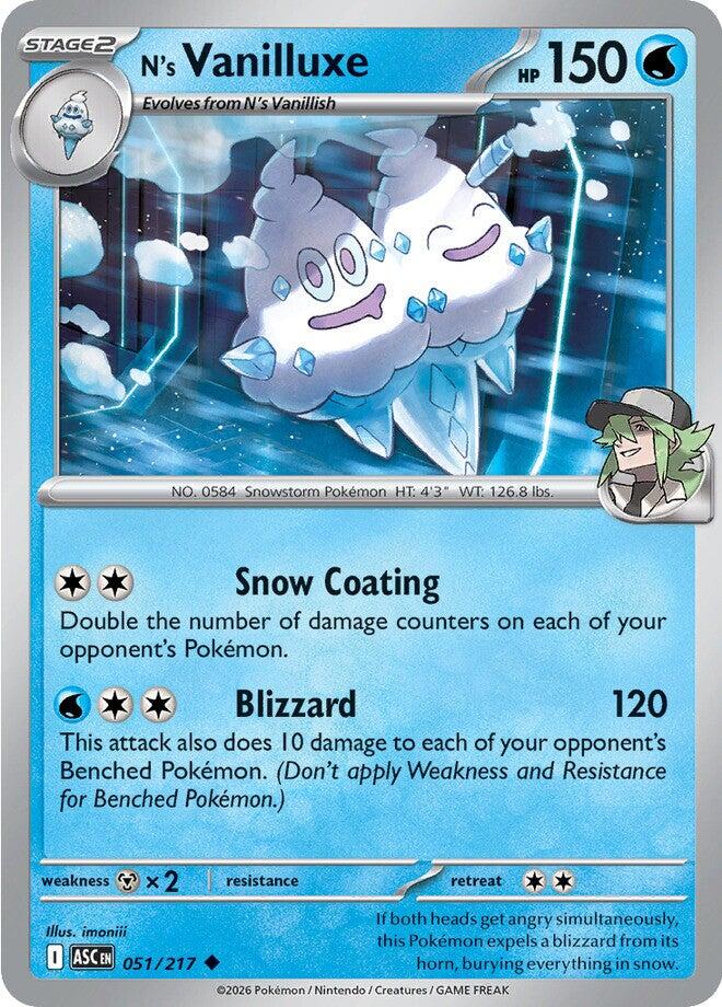 N's Vanilluxe (051/217) [Mega Evolution: Ascended Heroes] | Exor Games Truro