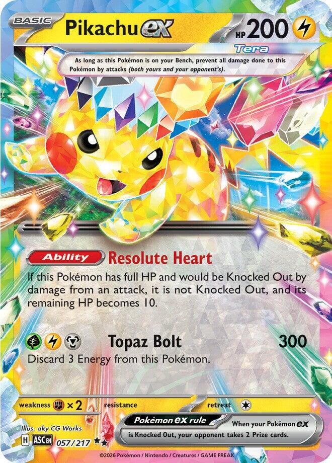 Pikachu ex (057/217) [Mega Evolution: Ascended Heroes] | Exor Games Truro