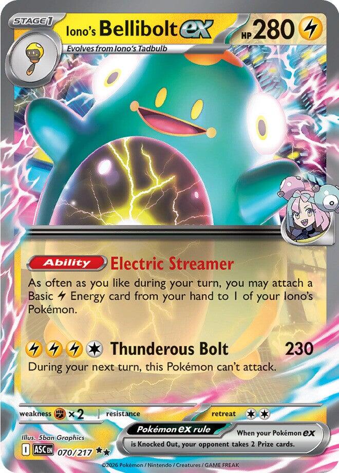 Iono's Bellibolt ex (070/217) [Mega Evolution: Ascended Heroes] | Exor Games Truro