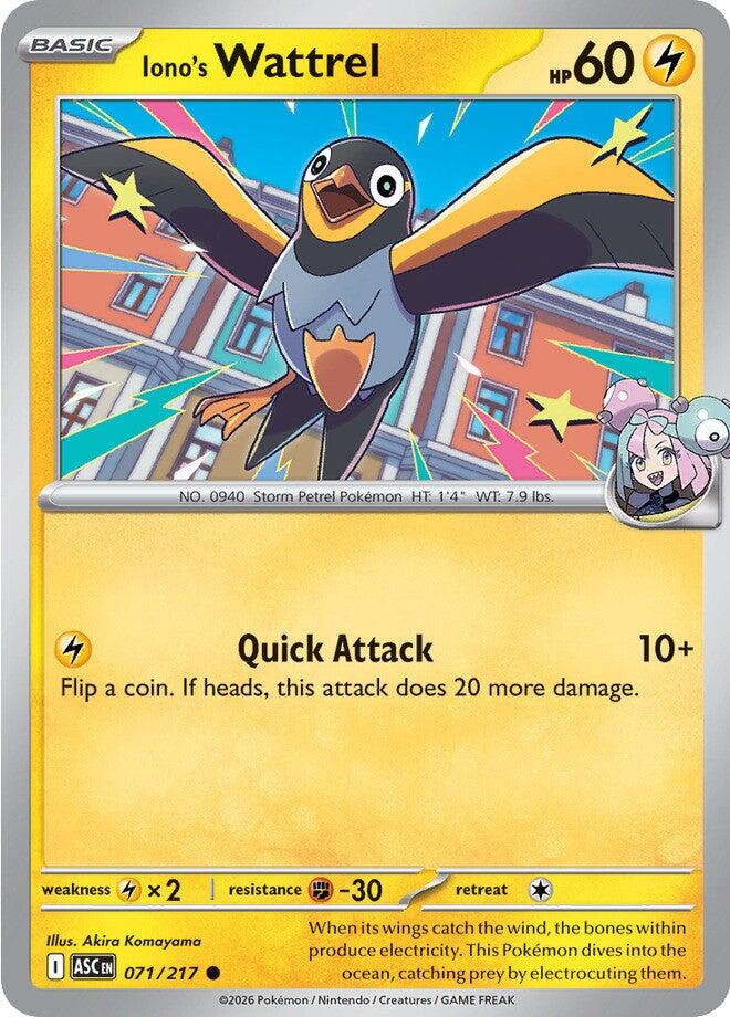 Iono's Wattrel (071/217) [Mega Evolution: Ascended Heroes] | Exor Games Truro