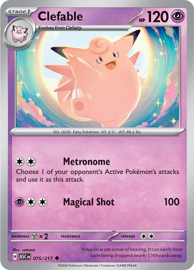 Clefable (075/217) [Mega Evolution: Ascended Heroes] | Exor Games Truro