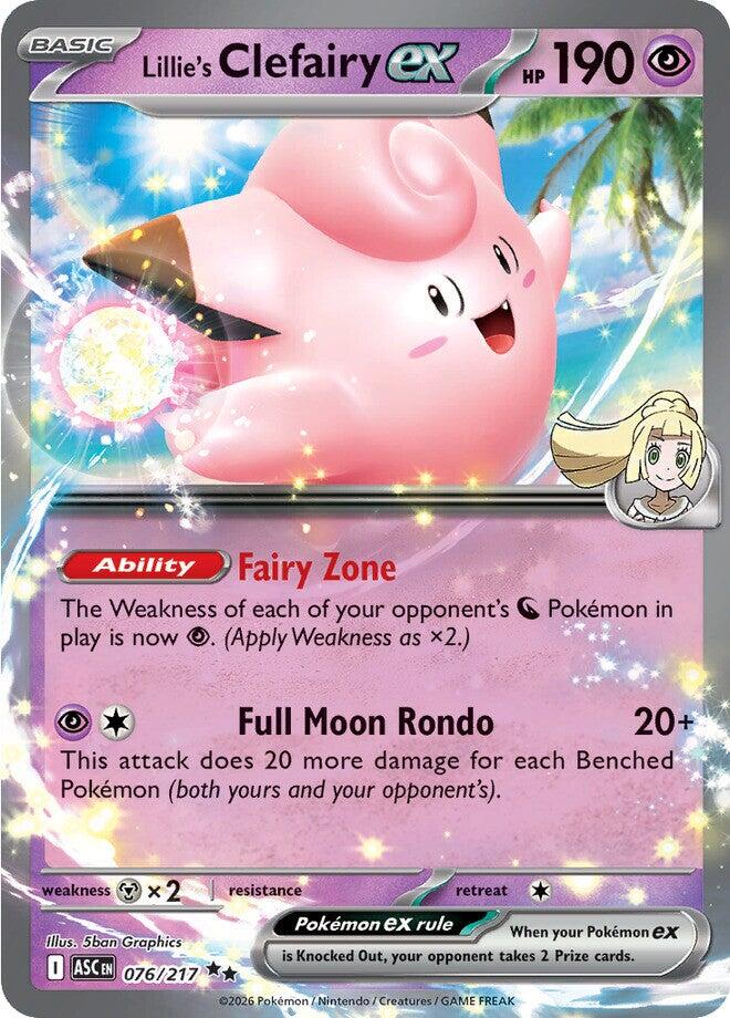 Lillie's Clefairy ex (076/217) [Mega Evolution: Ascended Heroes] | Exor Games Truro