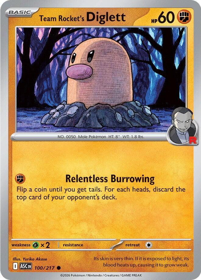 Team Rocket's Diglett (100/217) [Mega Evolution: Ascended Heroes] | Exor Games Truro