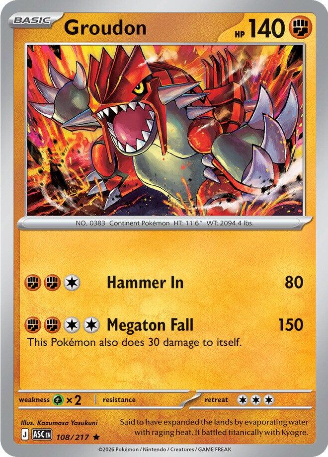 Groudon (108/217) [Mega Evolution: Ascended Heroes] | Exor Games Truro