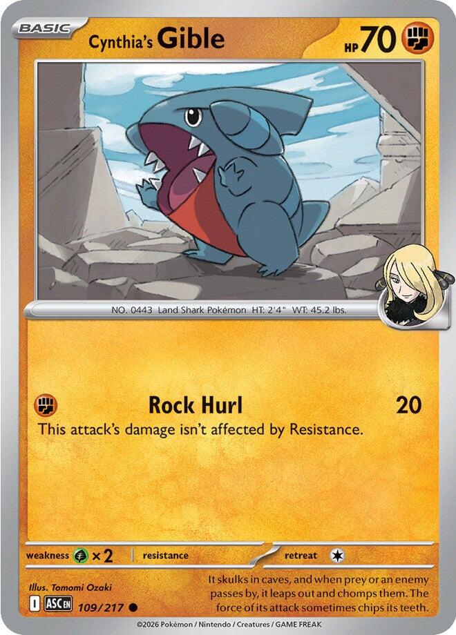 Cynthia's Gible (109/217) [Mega Evolution: Ascended Heroes] | Exor Games Truro