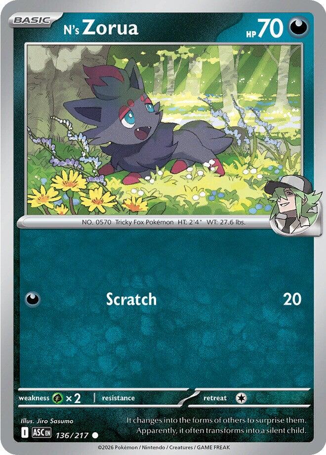N's Zorua (136/217) [Mega Evolution: Ascended Heroes] | Exor Games Truro