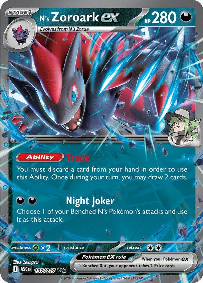 N's Zoroark ex (137/217) [Mega Evolution: Ascended Heroes] | Exor Games Truro