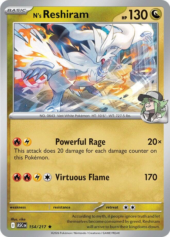 N's Reshiram (154/217) [Mega Evolution: Ascended Heroes] | Exor Games Truro