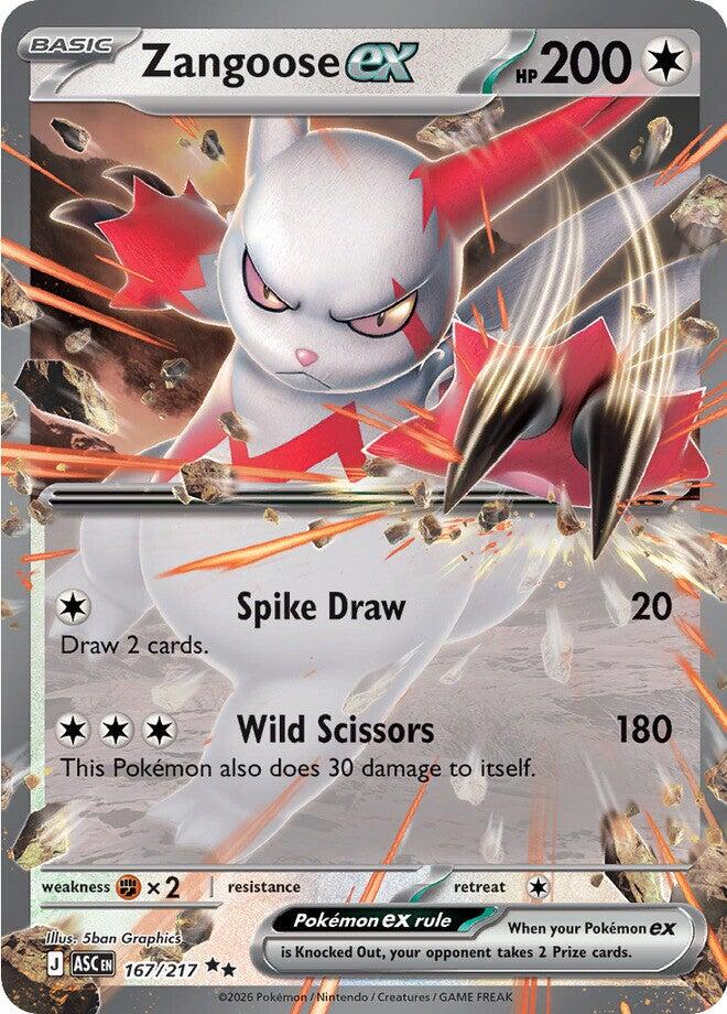 Zangoose ex (167/217) [Mega Evolution: Ascended Heroes] | Exor Games Truro