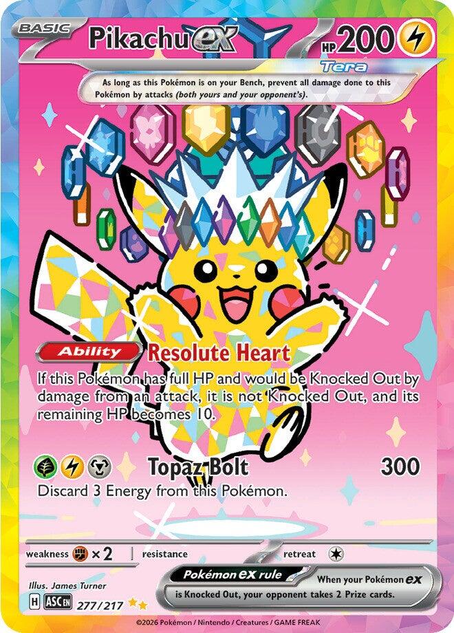 Pikachu ex (277/217) [Mega Evolution: Ascended Heroes] | Exor Games Truro