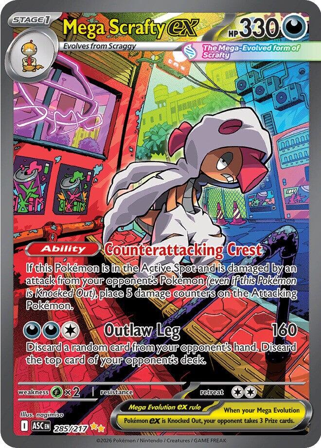 Mega Scrafty ex (285/217) [Mega Evolution: Ascended Heroes] | Exor Games Truro