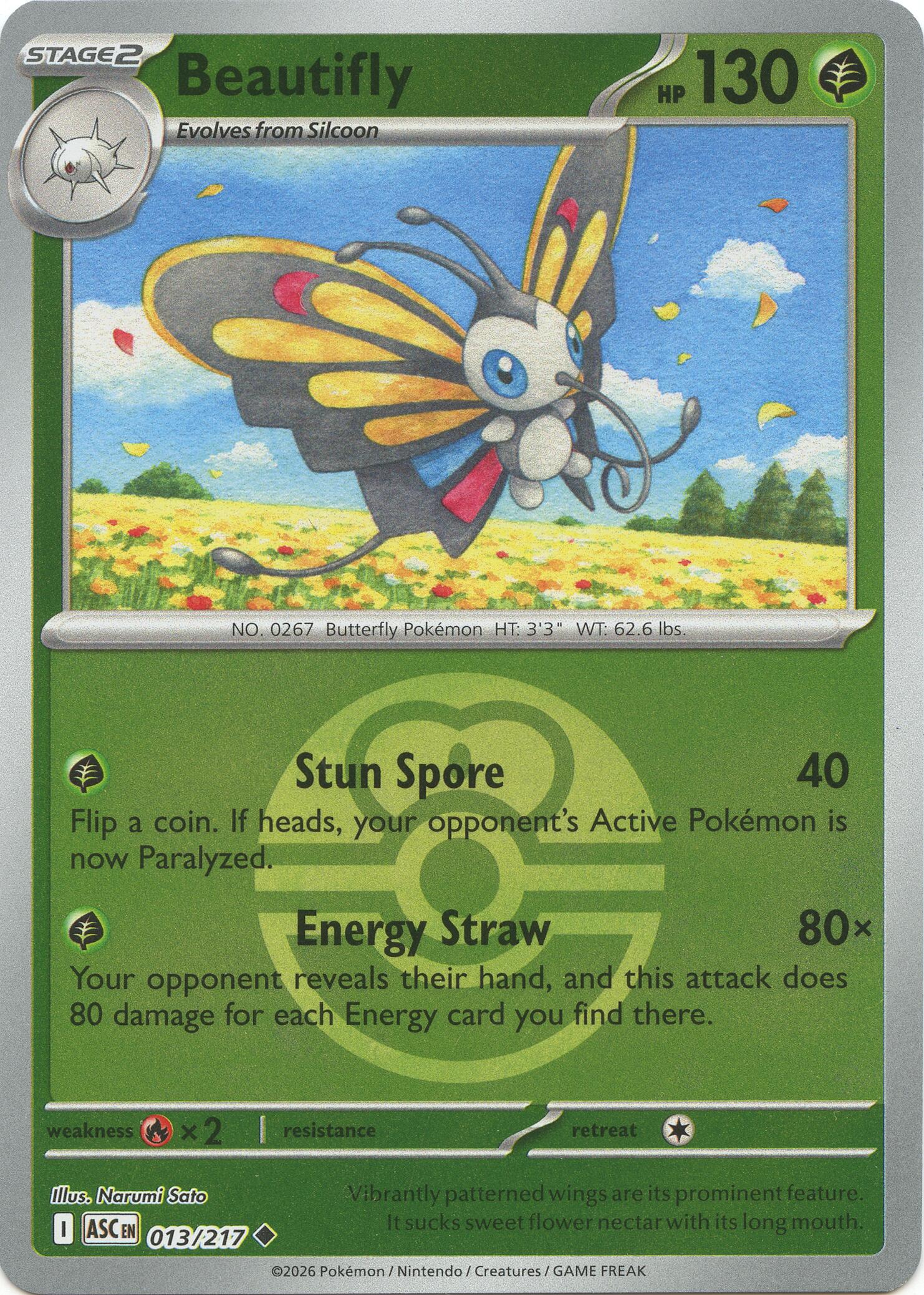 Beautifly (013/217) (Love Ball) [Mega Evolution: Ascended Heroes] | Exor Games Truro