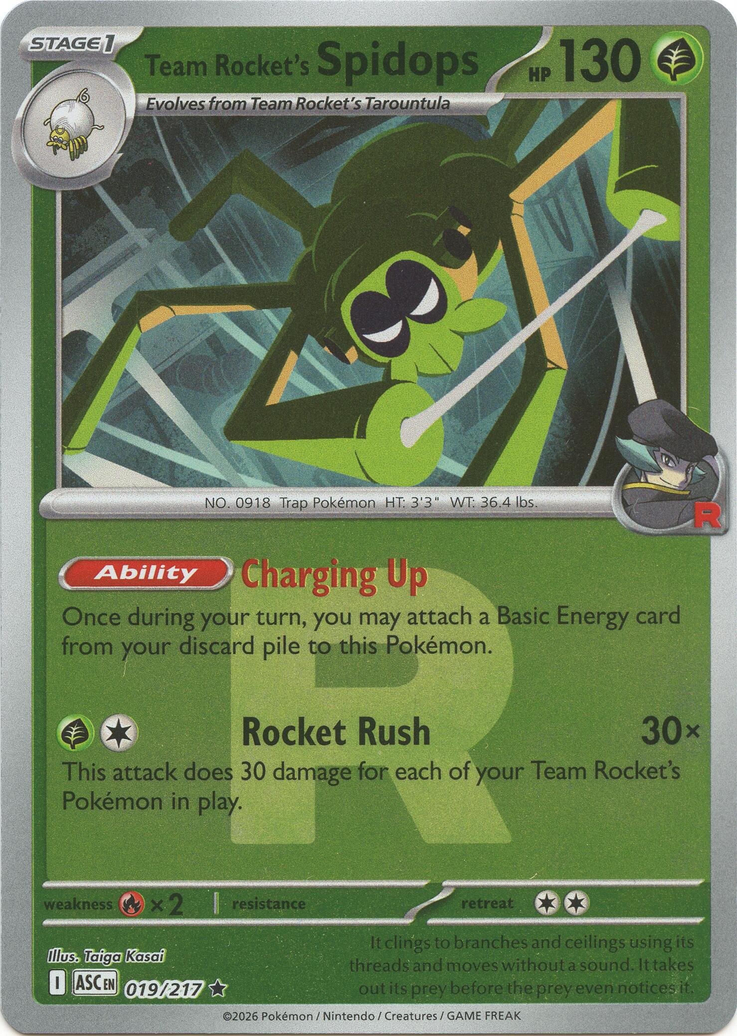 Team Rocket's Spidops (019/217) (Team Rocket) [Mega Evolution: Ascended Heroes] | Exor Games Truro