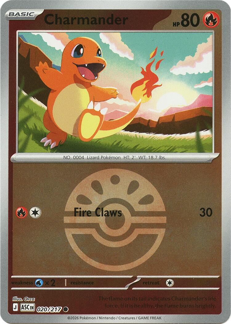 Charmander (020/217) (Quick Ball) [Mega Evolution: Ascended Heroes] | Exor Games Truro